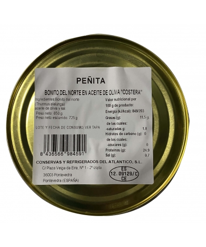 BONITO DEL NORTE COSTERA EN ACEITE DE OLIVA 900
